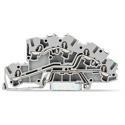 WAGO 2003-7645 TOPJOB S Series Grey, 2.5mm², 3-Level, Push-In Cage Clamp Termination