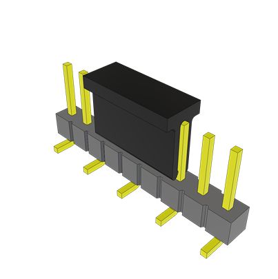 Samtec TSM Series Vertical Surface PCB Header, 9 Contact(s), 2.54 mm Pitch, 1 Row, Unshrouded