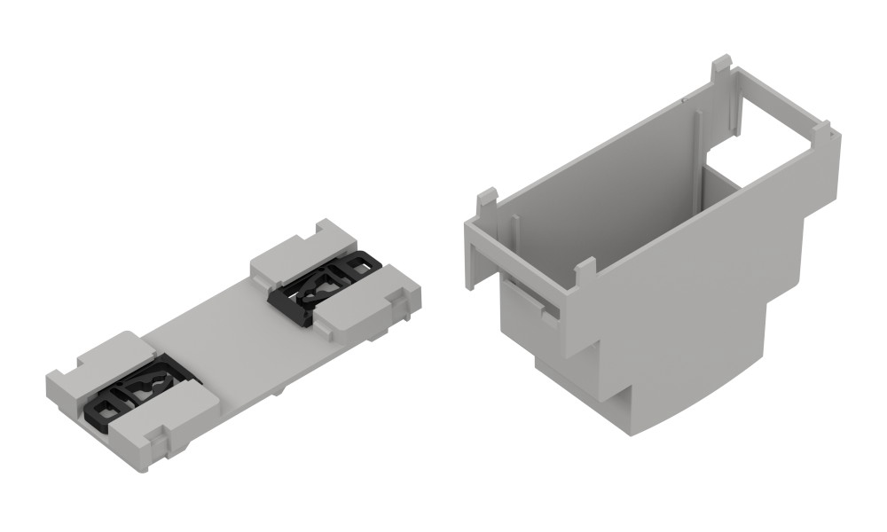 RS PRO DIN Rail Enclosure Enclosure Type, 36 x 90 x 67mm, ABS DIN Rail Enclosure