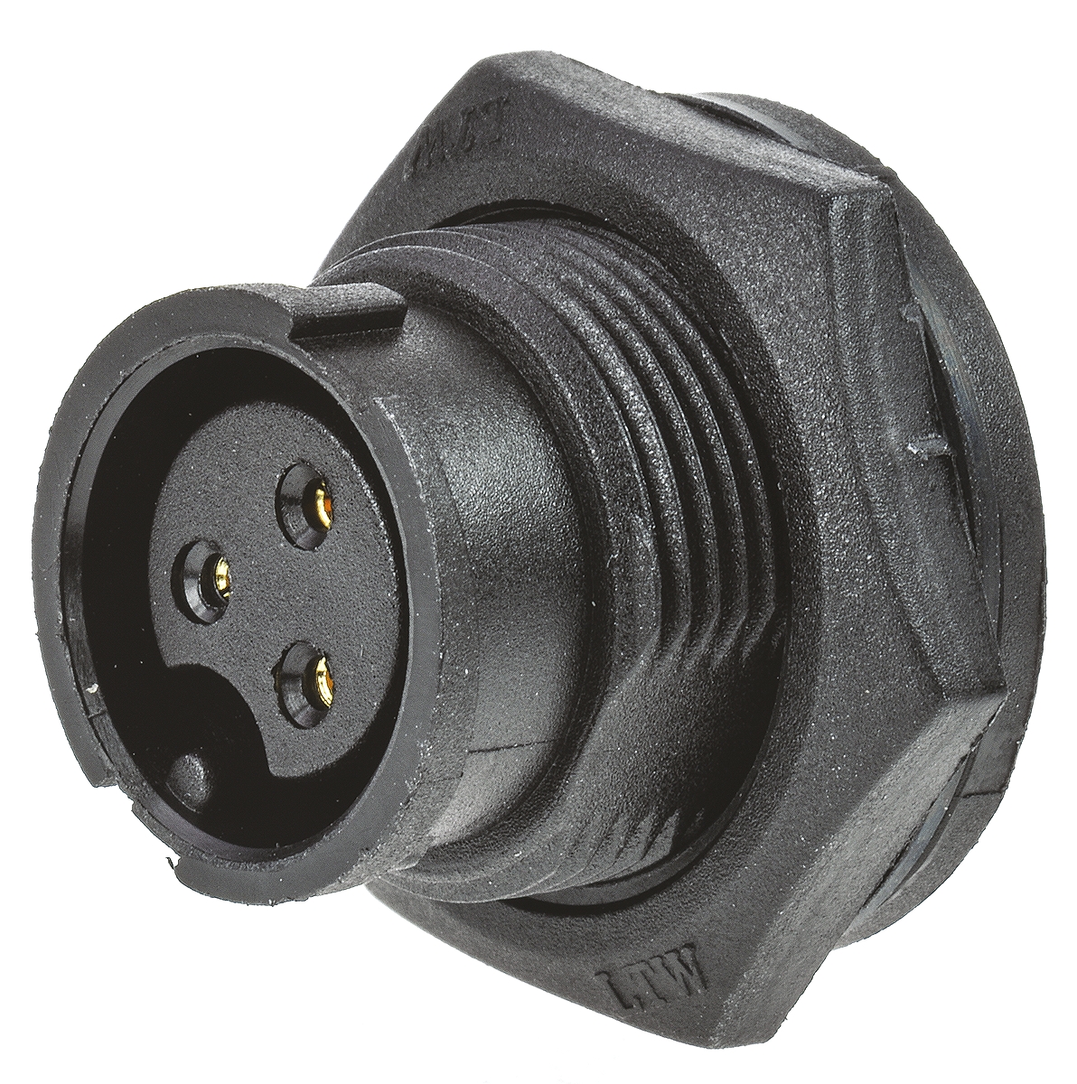 Amphenol Industrial Industrial Circular Connector, 3 Contacts, Threaded, Standard Connector, Socket, Female, IP67, Ceres
