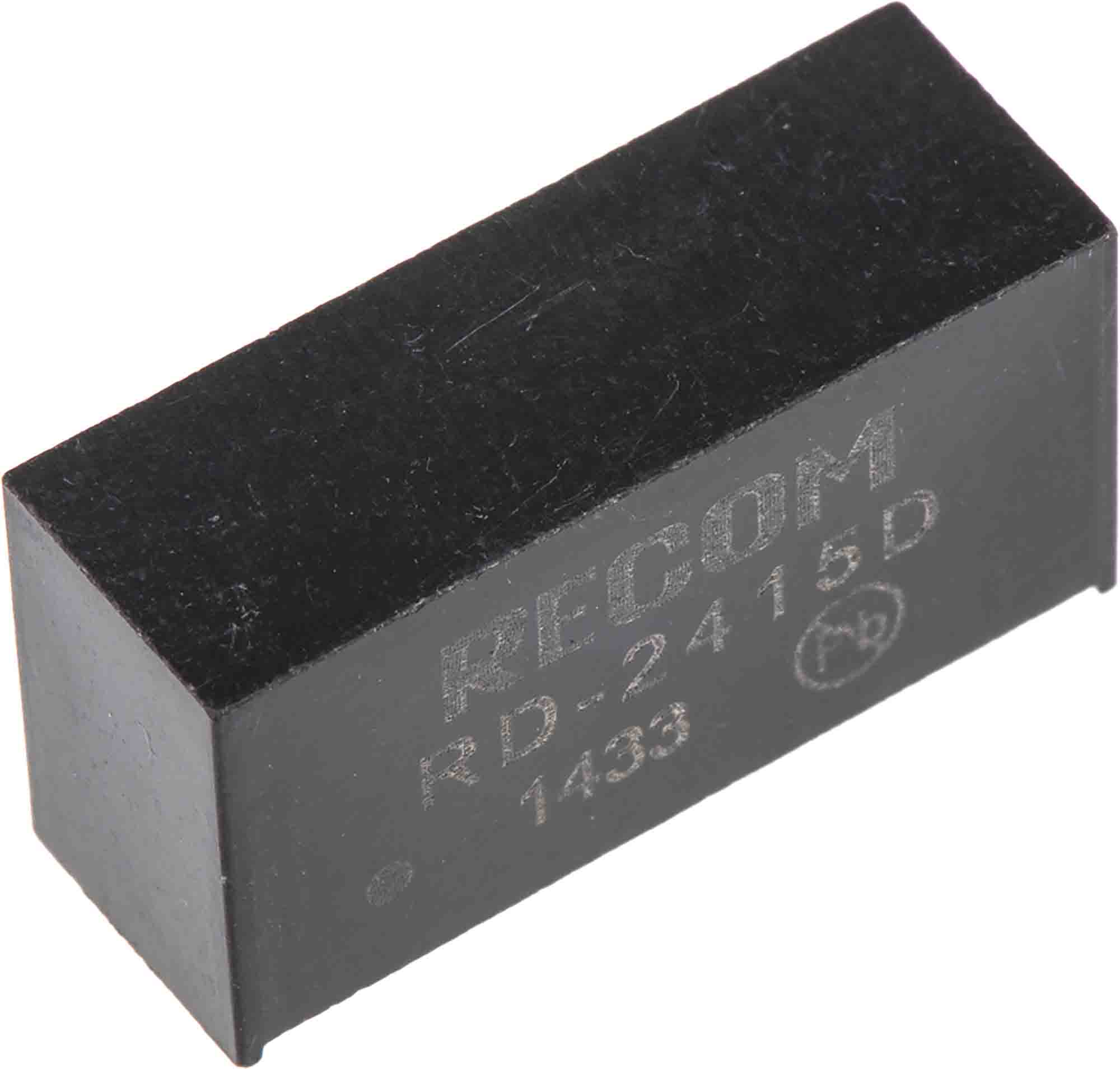 Recom RD DC-DC Converter, ±15V dc/ ±66mA Output, 21.6 → 26.4 V dc Input, 2W, Through Hole, +85°C Max Temp -40°C