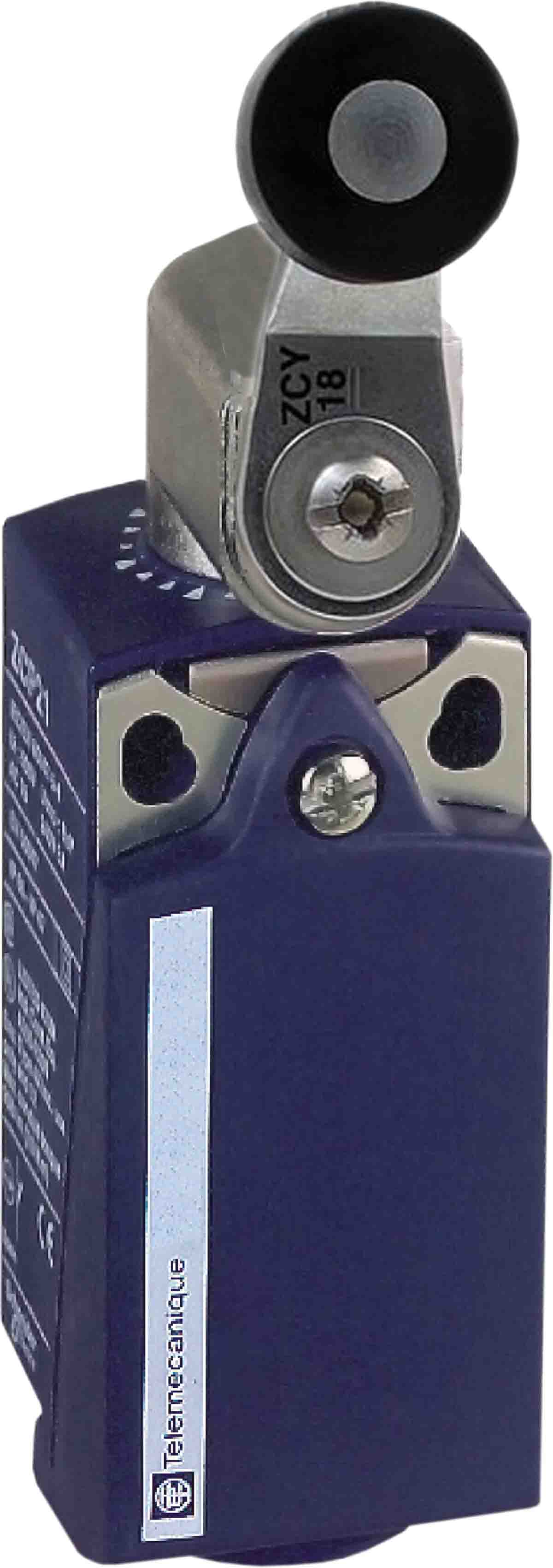 Telemecanique Sensors XCKP Series Roller Lever Limit Switch, 1NC/1NO, IP66, IP67, Plastic Housing, 10A Max