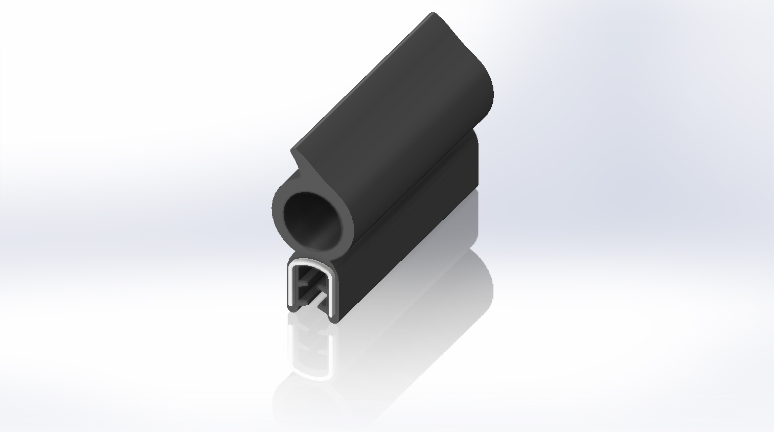 RS PRO Black EPDM Edge Protection, 10m