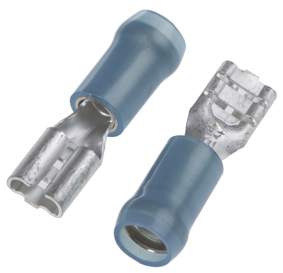 TE Connectivity PIDG FASTON .187 Blue Insulated Female Spade Connector, Receptacle, 4.8 x 0.8mm Tab Size, 1.3mm² to 2mm²
