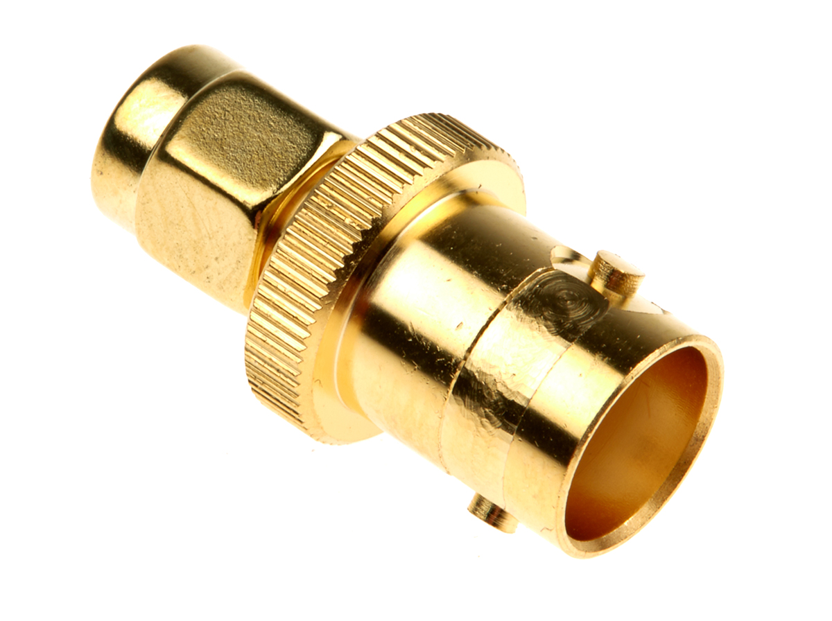 Mueller Electric Straight 50Ω RF Adapter BNC Socket to SMA Plug 12.4GHz