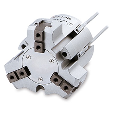 SMC 3 Finger Double Action Pneumatic Gripper, MHSL3-32D, Parallel Gripping Type