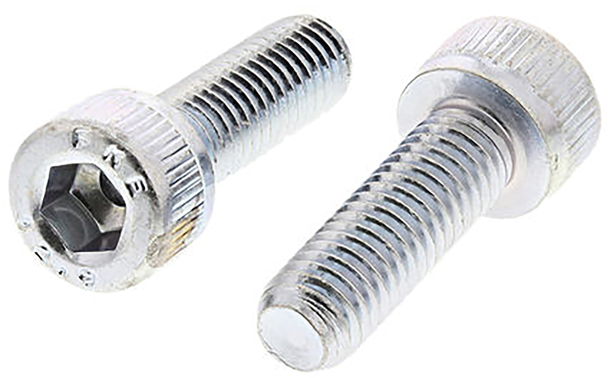 RS PRO Bright Zinc Plated Steel Hex Socket Cap Screw, DIN 912, M12 x 20mm