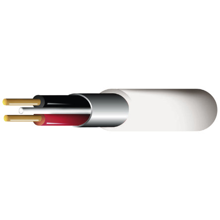 Prysmian FP200 Fire Performance 1.5 mm² 2 Core Power Cable, White, 100m