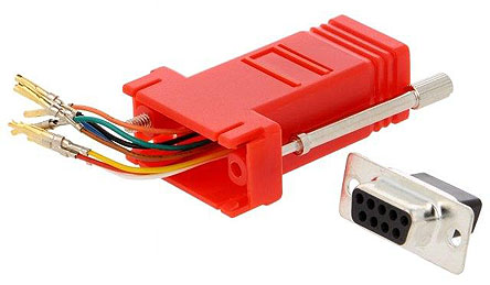 MH Connectors D-sub Adapter Male 9 Way D-Sub to Female RJ45
