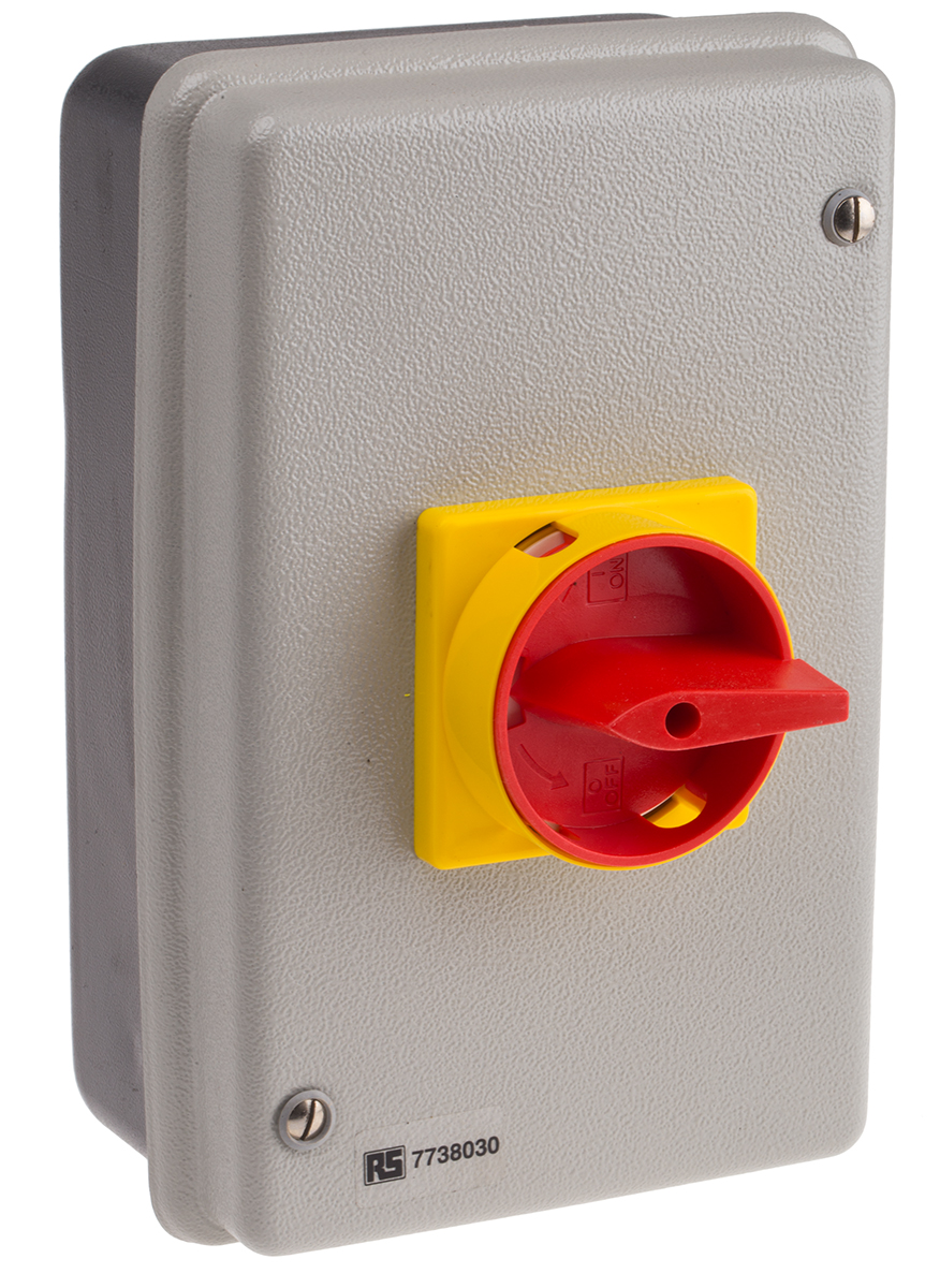 RS PRO 4P Pole Panel Mount Isolator Switch - 80A Maximum Current, 37kW Power Rating, IP54