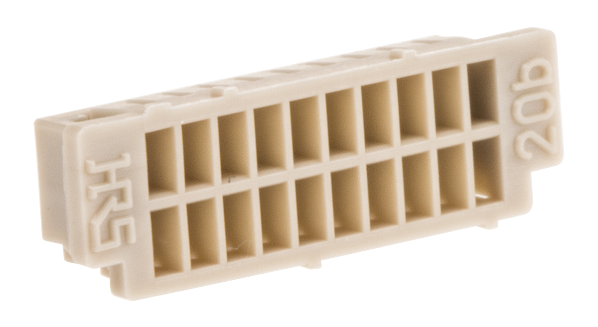 Hirose, DF13 Female Connector Housing, 1.25mm Pitch, 20 Way, 2 Row