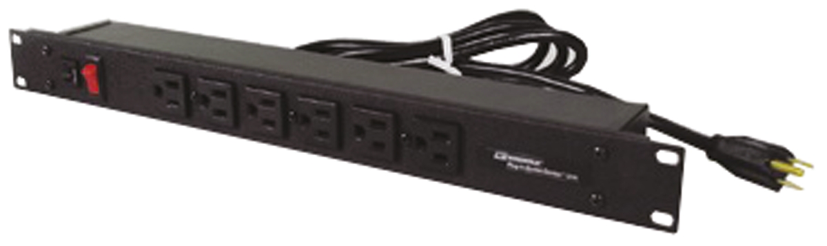 Wiremold NEMA 5-15R 6 Gang Power Distribution Unit, 4.6m Cable, 15A, 120 V, RCD Protected