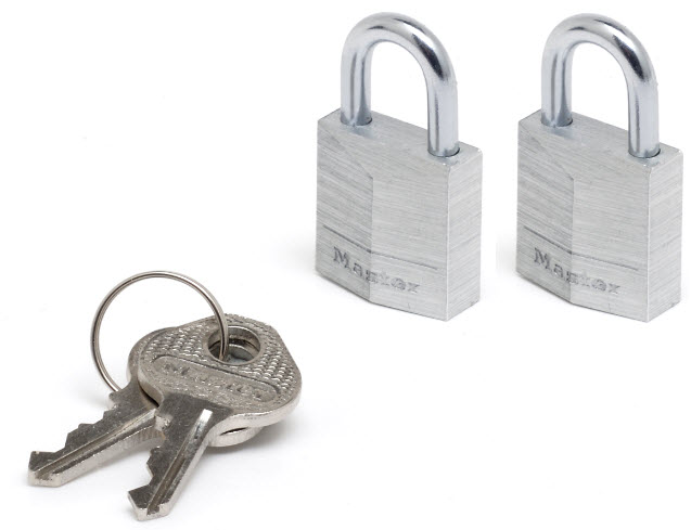 Master Lock Padlock Weatherproof Aluminium Padlock, Keyed Alike, 3mm Shackle, 20mm Body