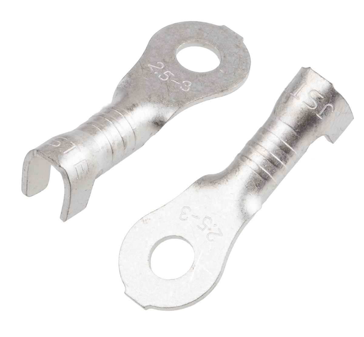 JST, LRB Uninsulated Ring Terminal, M3 Stud Size, 1mm² to 2.5mm² Wire Size