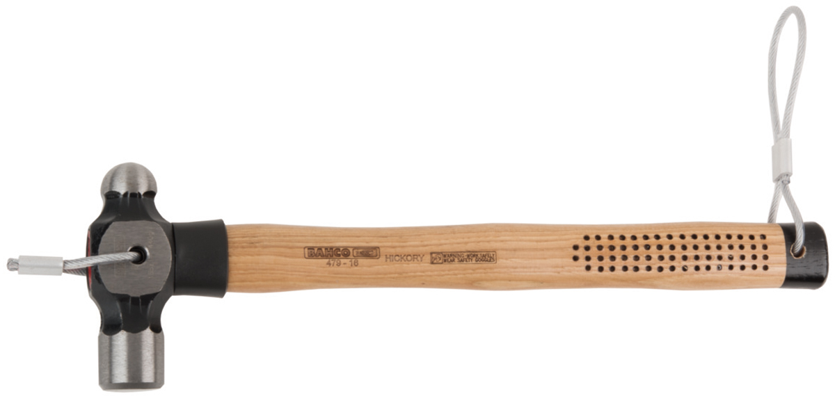 Bahco Ball-Pein Hammer with Hickory Wood Handle, 900g
