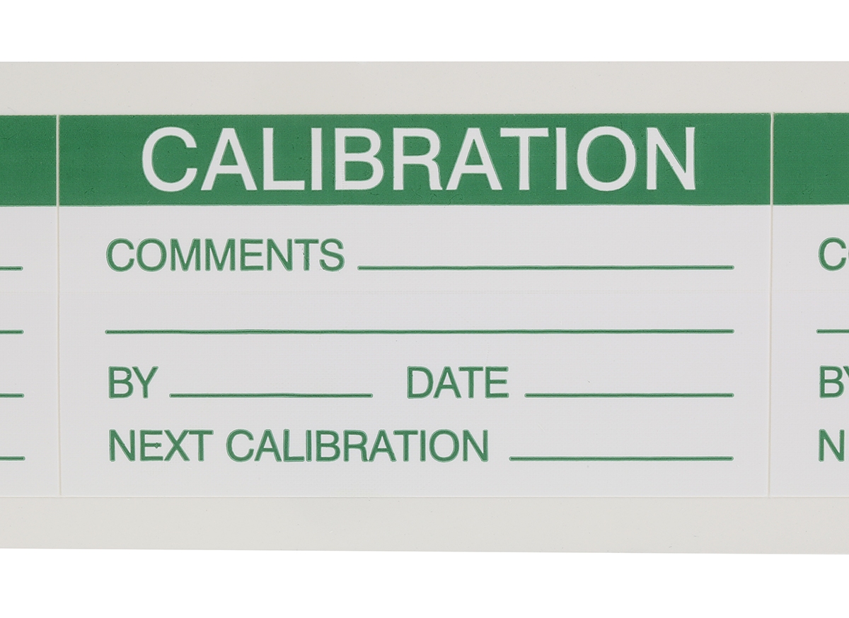 RS PRO Adhesive Pre-Printed Adhesive Label-Calibration-. Quantity: 30