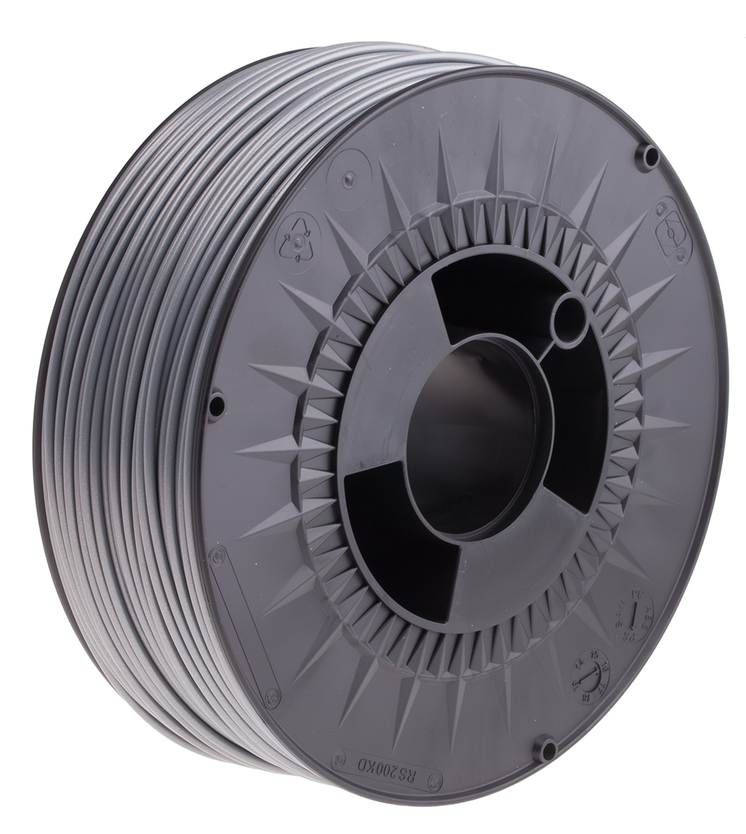 RS PRO 2.85mm Silver ABS 3D Printer Filament, 1kg
