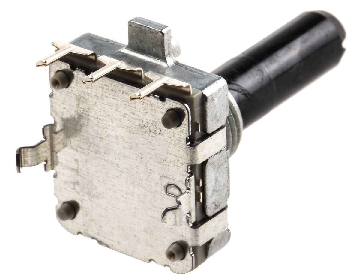 Alps Alpine 24 Pulse Incremental Mechanical Rotary Encoder with a 6 mm Flat Shaft, Through Hole