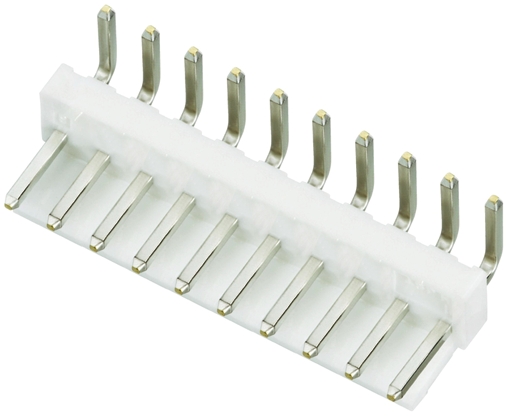 JST VH Series Right Angle Through Hole PCB Header, 10 Contact(s), 3.96 mm Pitch, 1 Row, Shrouded
