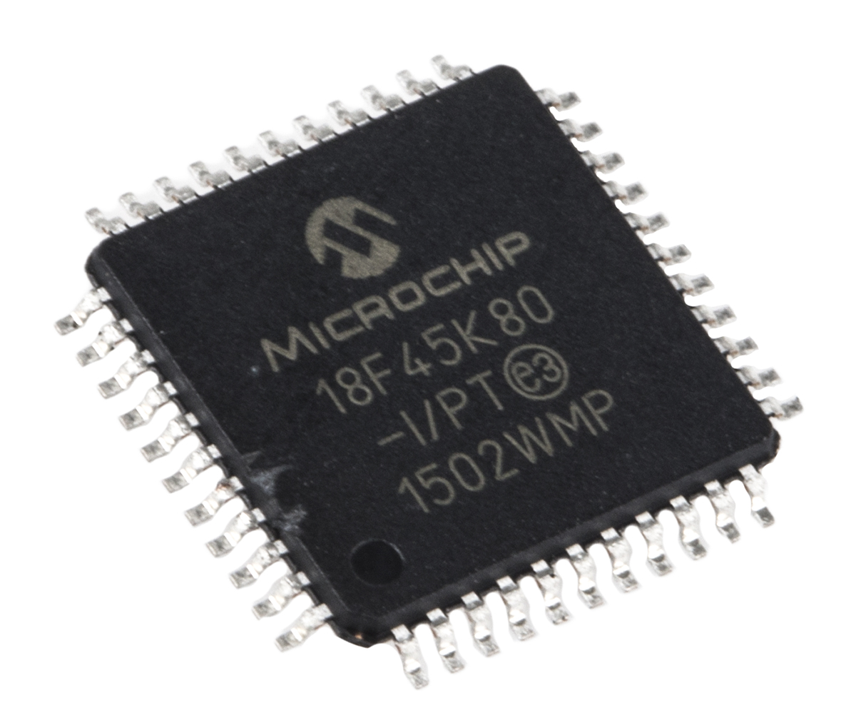 Microchip, 8 bit PIC, PIC18F45K80 Microcontroller, 64 MHz, 32kB FLASH, 44-Pin TQFP