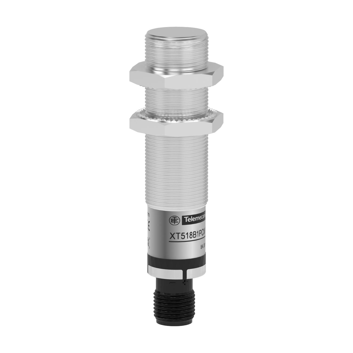 Telemecanique Sensors Capacitive Threaded Barrel Proximity Sensor, M18, 5 mm Detection, PNP NO+NC, 24 V dc