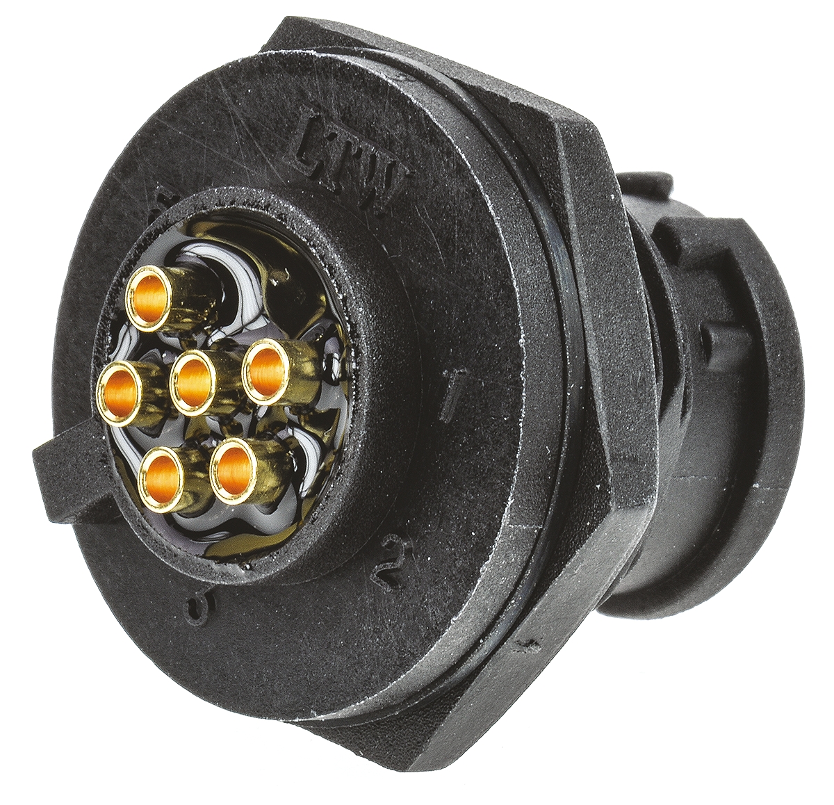 Amphenol Industrial Industrial Circular Connector, 6 Contacts, Threaded, Standard Connector, Plug, Male, IP67, Ceres