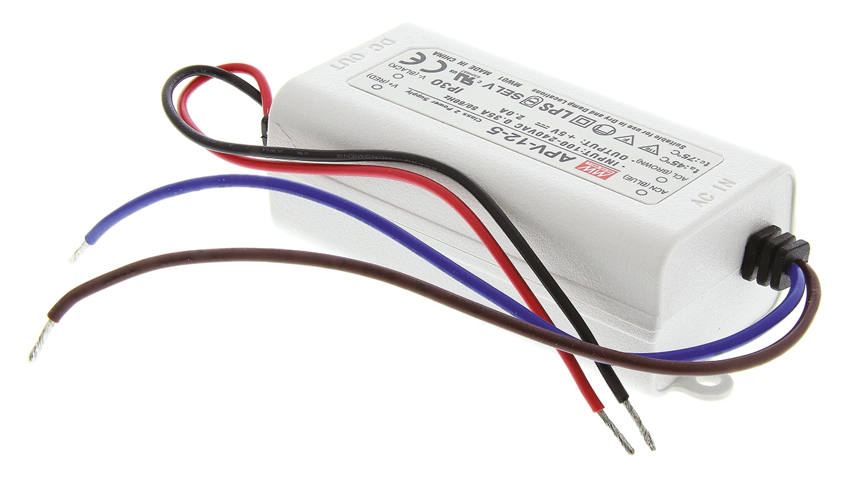 MEAN WELL LED Driver, 5V Output, 10W Output, 2A Output, Constant Voltage