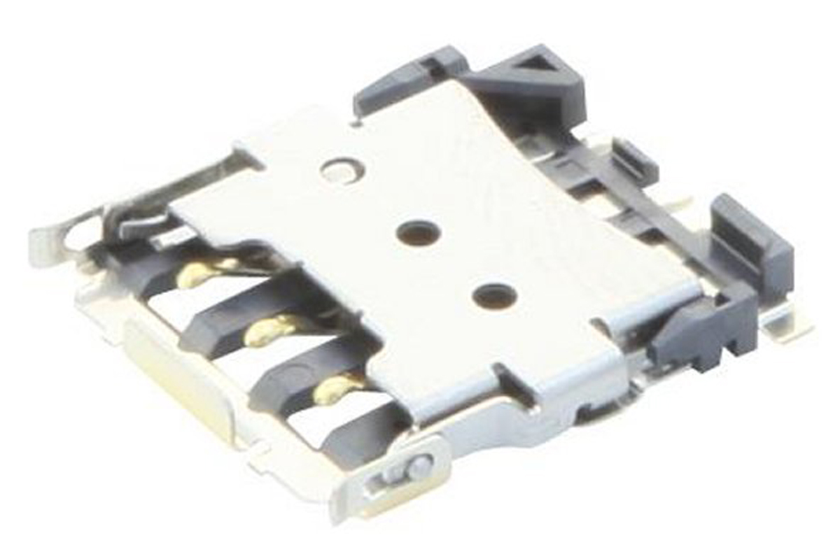 JST 6 Way Flip Cover Smart Card Memory Card Connector With Solder Termination
