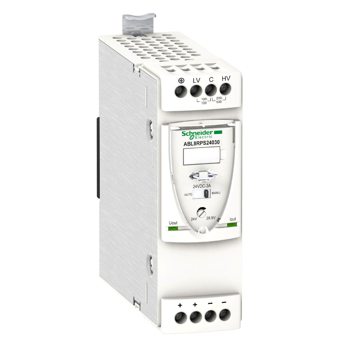Schneider Electric Switched Mode DIN Rail Power Supply, 100V ac ac Input, 24V dc, 3A Output, 7.8W