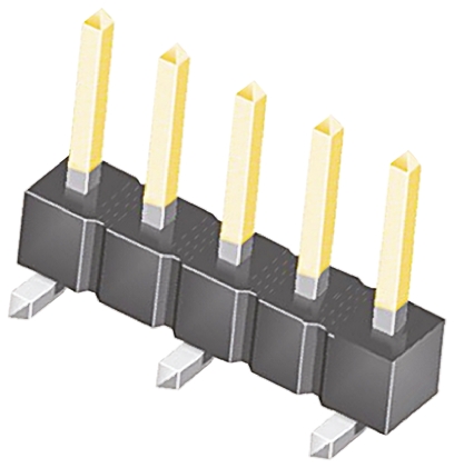 Samtec TSM Series Straight Surface Pin Header, 5 Contact(s), 2.54 mm Pitch, 1 Row, Unshrouded