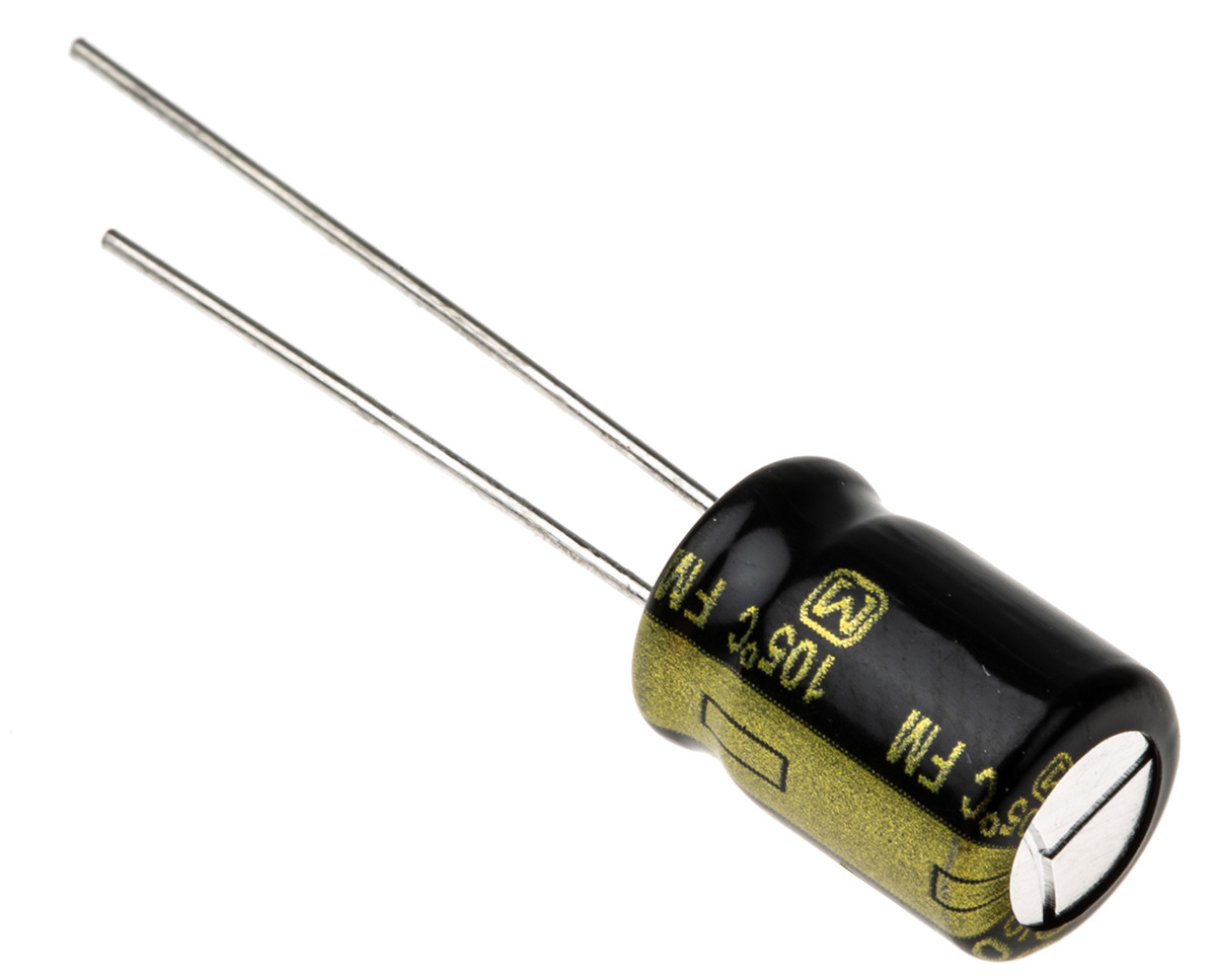 Panasonic 100μF Aluminium Electrolytic Aluminium Electrolytic Capacitor 50V dc, Radial, Through Hole - EEUFM1H101