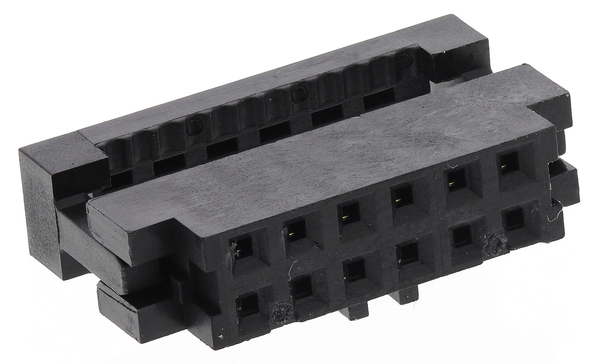 Amphenol ICC 12-Way IDC Connector Socket for Cable Mount, 2-Row