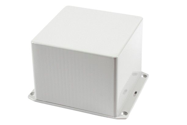 Hammond 1591 Series Light Grey Flame Retardant ABS Enclosure, IP54, Flanged, Light Grey Lid, 120 x 120 x 94mm