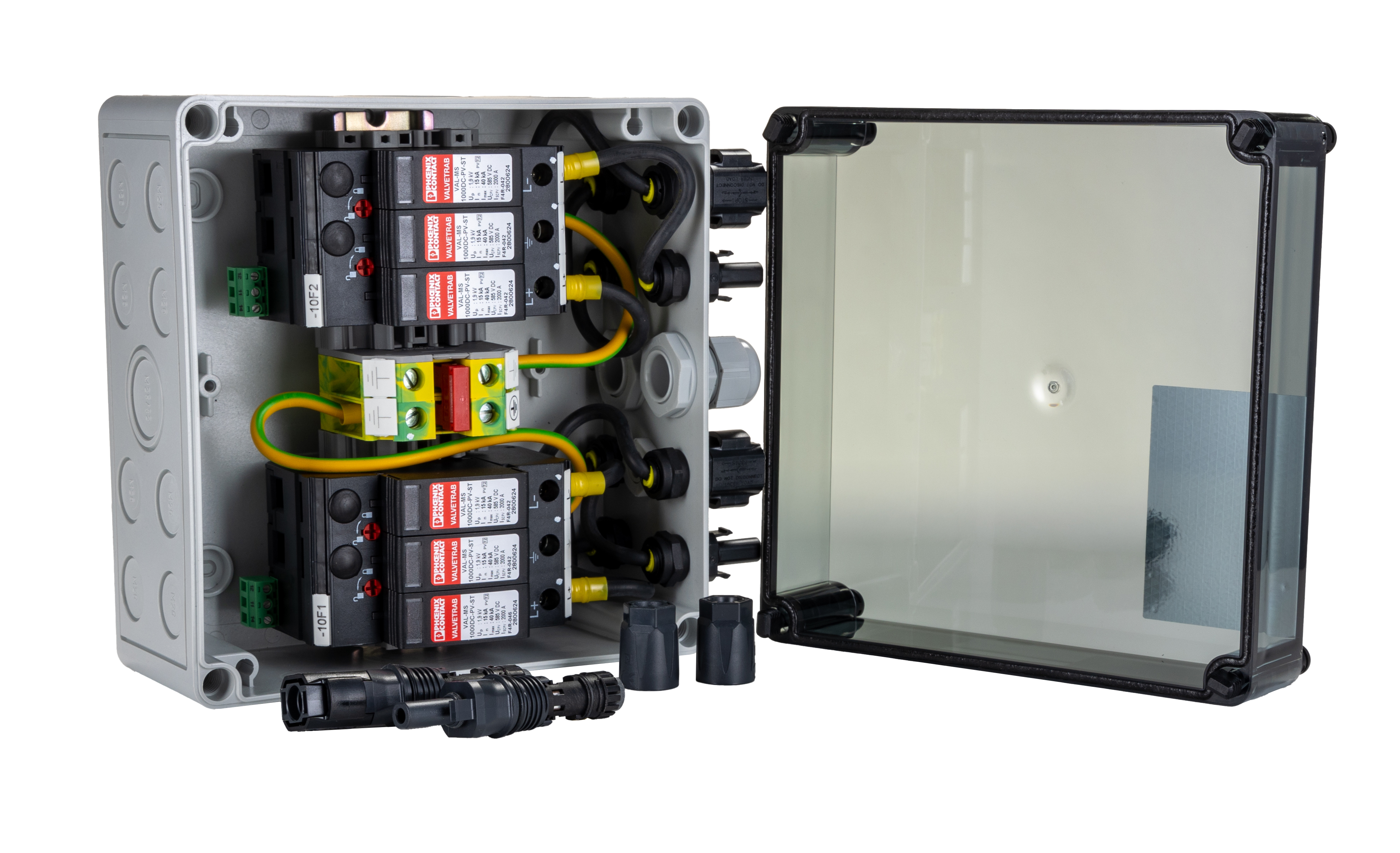 Phoenix Contact SOL-SC-1ST-0-DC-2MPPT-2001 Series Polycarbonate Junction Box, IP65, 111 x 180 x 180mm