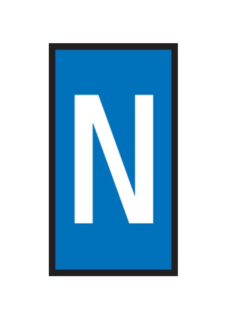 HellermannTyton WIC Snap On Clip On Cable Marker, Blue, Pre-printed "N", 2.8 → 3.8mm Cable, 561-02146
