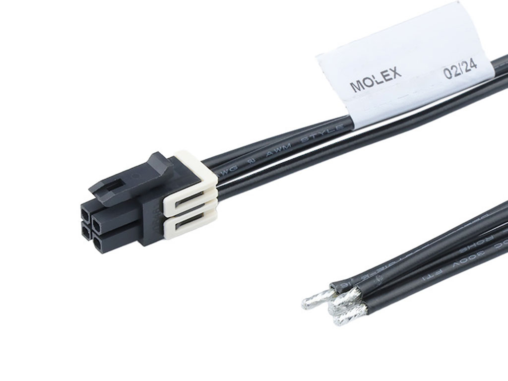 Molex 4 Way Female Micro-Fit+ Pigtail Cable assembly, 600mm