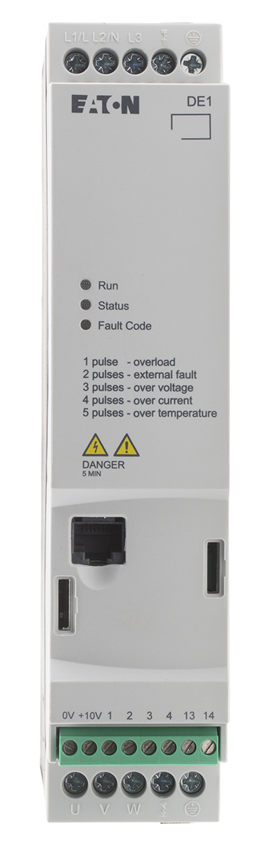 Eaton Variable Speed Starter, 0.37 kW, 3 Phase, 480 V ac, 1.3 A
