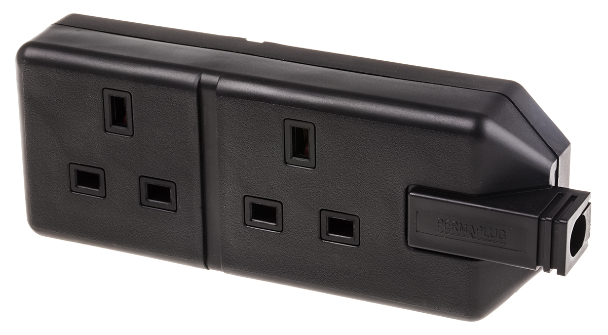 RS PRO 2 Socket Type G - British Trailing Socket, 240 V ac