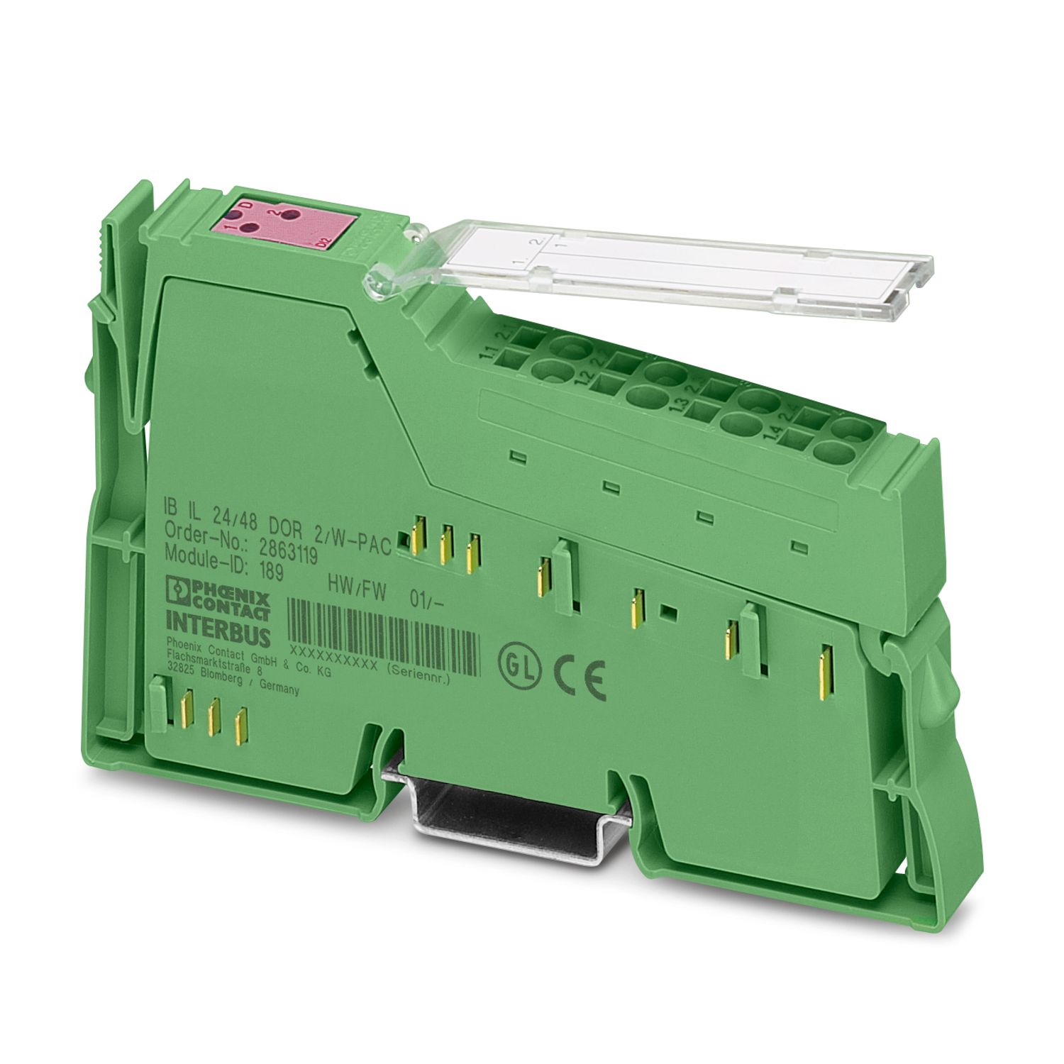Phoenix Contact IB IL 24/48 DOR 2/W PAC Series Terminal Block