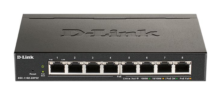 D-Link 8-Port Gigabit Smart Managed PoE Switch, Smart 8 Port Gigabit Switch With PoE UK