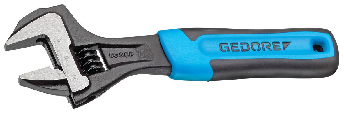 Gedore Adjustable Spanner, 153 mm Overall, 20mm Jaw Capacity, Plastic Handle