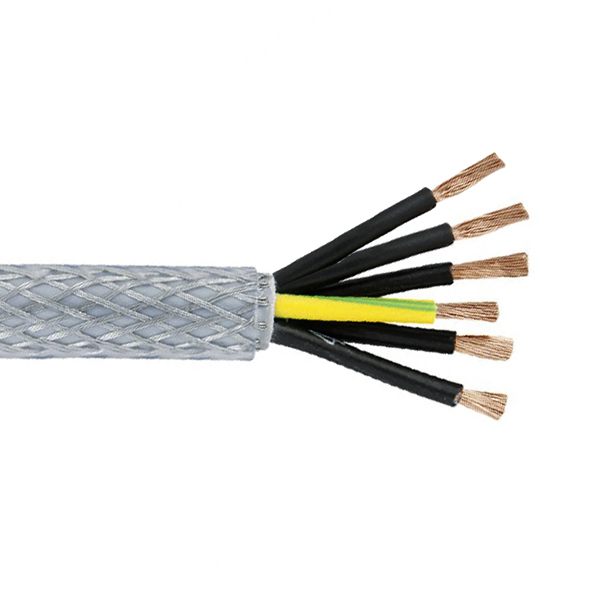 Lapp ÖLFLEX CLASSIC 110 SY Control Cable, 7 Cores, 1.5 mm² CSA 16 AWG, Screened, 50 m, Transparent Polyvinyl Chloride