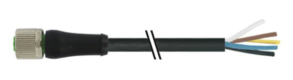 Murrelektronik Limited Female 5 way Threaded to Free End Power Cable, 5 m