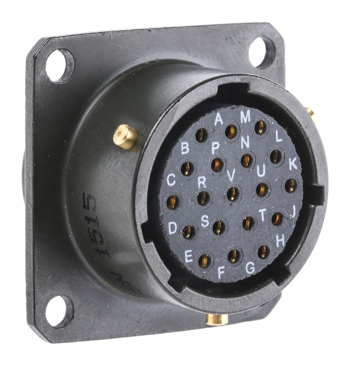 Amphenol Limited, 62GB 19 Way Box Mount MIL Spec Circular Connector ReceptacleOlive, Socket Contacts,Shell Size 14,