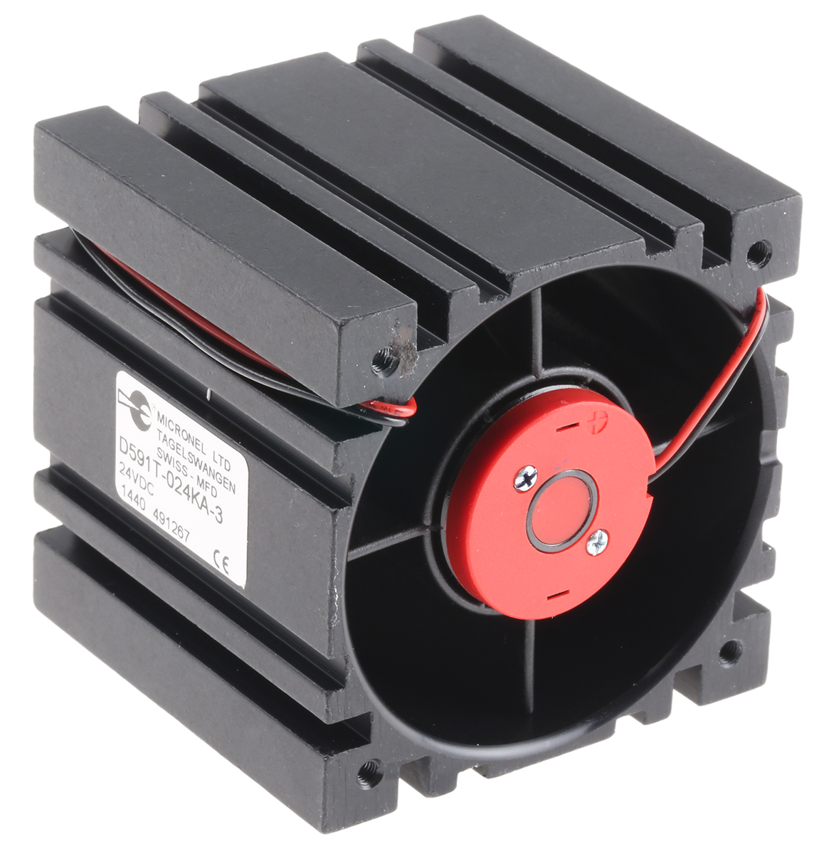 Micronel D590T Series Axial Fan, 24 V dc, DC Operation, 68.58m³/h, 5.54W, 277mA Max, 62 x 62 x 60mm