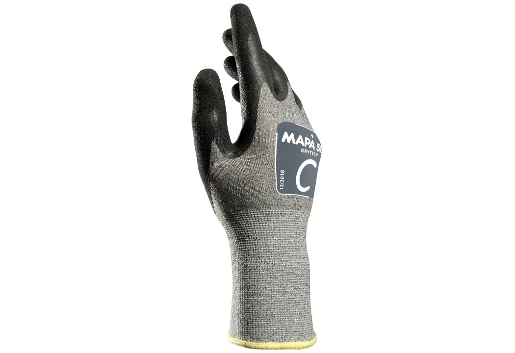 Mapa KRYTECH 585 Black, Grey High Density Polyethylene High Density Polyethylene Cut Resistant Gloves, Size 11, Nitrile