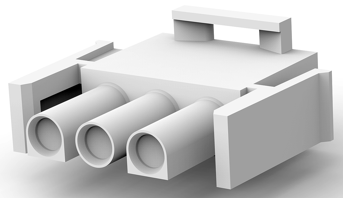 TE Connectivity, Universal MATE-N-LOK Male Connector Housing, 6.35mm Pitch, 3 Way, 1 Row