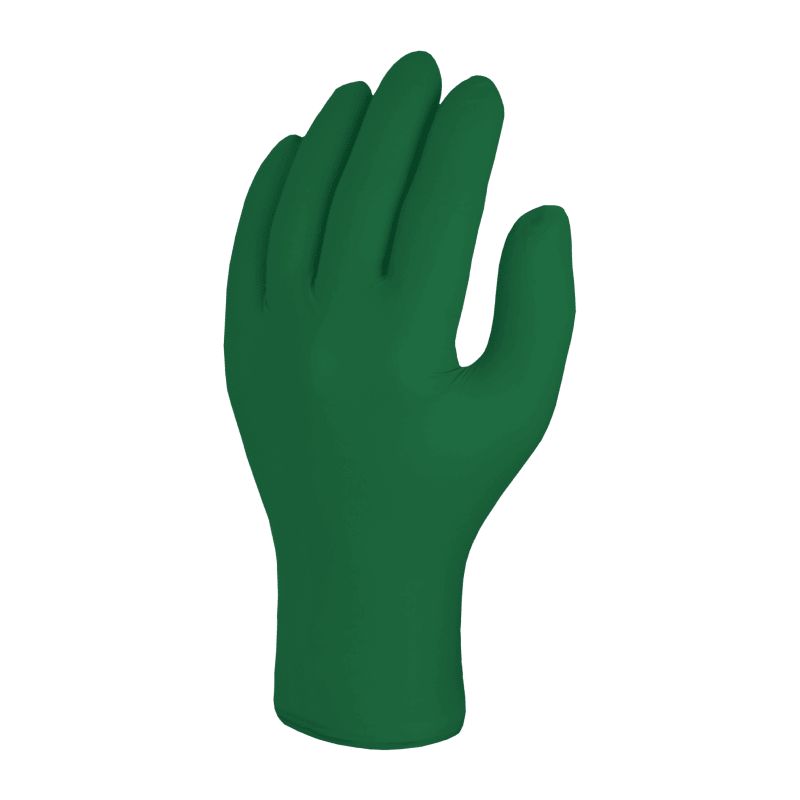 Skytec TX4525 Green Powder-Free Nitrile Disposable Gloves, Size L, 100 per Pack