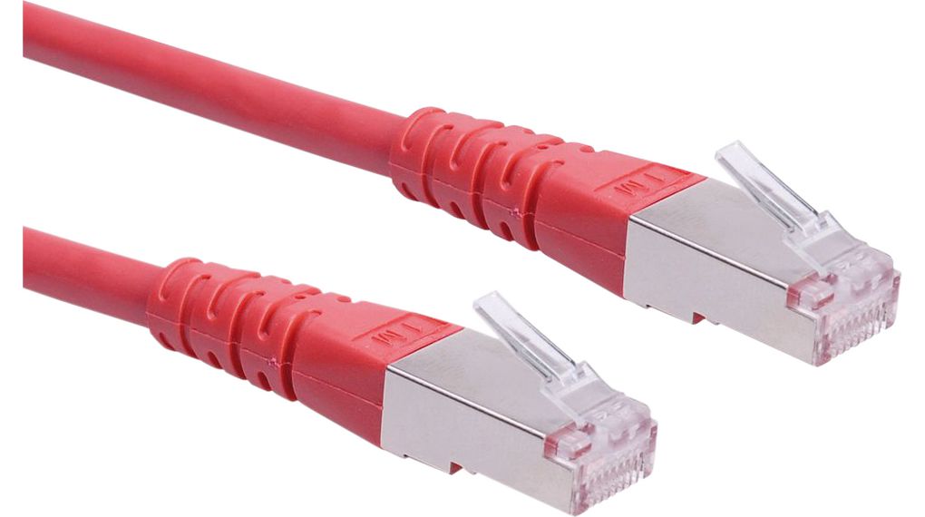 Roline21.15.13, 2m Cat6, Red RJ45 to Male RJ45 Male PVC Sheath