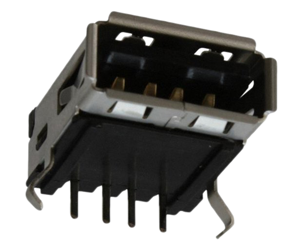 Molex Right Angle, Panel Mount, Socket- Single Port Type A USB Connector